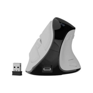 Natec EUPHONIE PRO - vertical mouse - 2.4 GHz Bluetooth 5.0 USB - white - Vertical mouse - Optisk - 9 knapper - Hvid