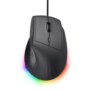 Trust MAU Gaming GXT145 REXXA Gaming mouse - Ergonomisk mus - Optisk - 10 knapper - Sort med RGB lys