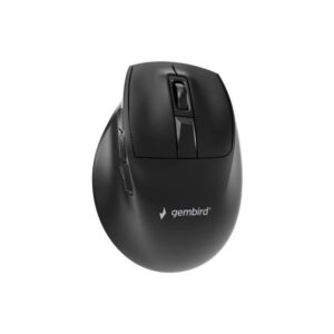 Gembird Triple-mode 9-button wireless ergonomic mouse - Ergonomisk mus - Optisk - 9 knapper - Sort