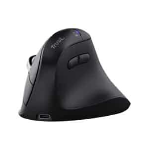 Trust Vyran - Vertical mouse - Optisk - 8 knapper - Sort