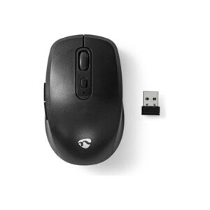 Nedis - mouse - black - Mus - Optisk - 6 knapper - Sort